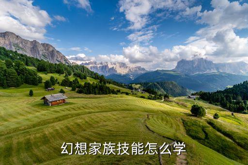幻想家族技能怎么學(xué)
