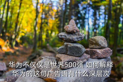 華為不僅僅是世界500強 如何解釋華為的這句廣告語有什么深層次
