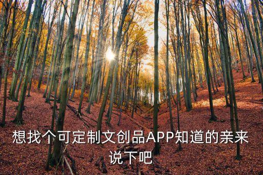 數(shù)字文創(chuàng)產(chǎn)品，想找個(gè)可定制文創(chuàng)品APP知道的親來說下吧