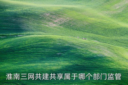 淮南三網(wǎng)共建共享屬于哪個(gè)部門監(jiān)管