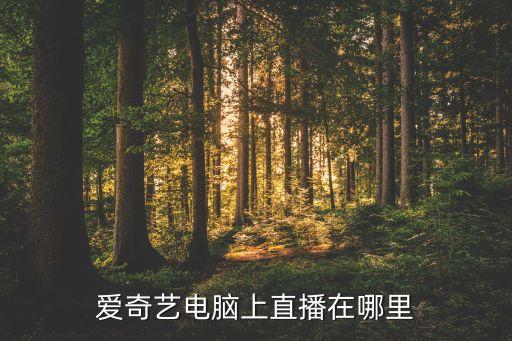 愛奇藝電腦上直播在哪里