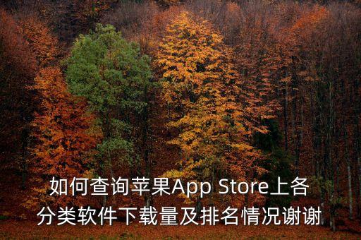 如何查詢蘋果App Store上各分類軟件下載量及排名情況謝謝