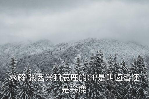 求解 張藝興和鹿鹿的CP是叫鹵蛋還是興鹿