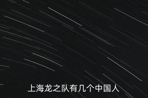 上海龍之隊有幾個中國人