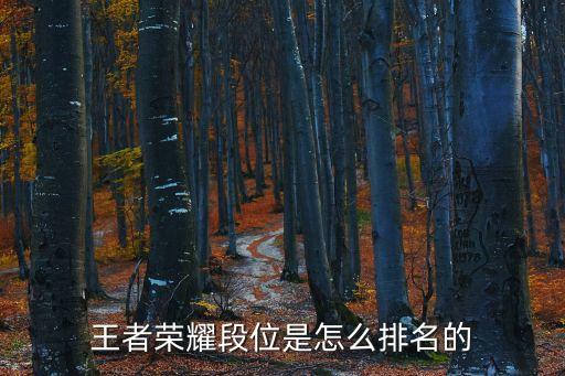位段，王者榮耀段位是怎么排名的