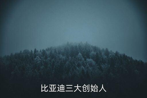 比亞迪三大創(chuàng)始人