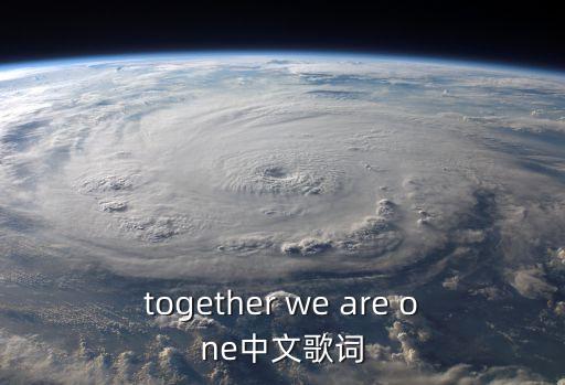 together we are one中文歌詞