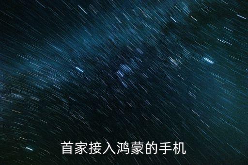 首家接入鴻蒙的手機(jī)