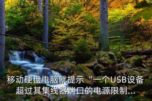 移動硬盤電腦就提示“一個USB設(shè)備超過其集線器端口的電源限制...