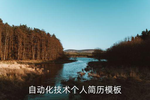 自動化技術個人簡歷模板