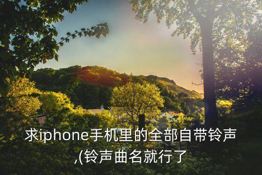 求iphone手機(jī)里的全部自帶鈴聲,(鈴聲曲名就行了