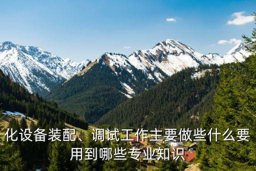 化設(shè)備裝配、調(diào)試工作主要做些什么要用到哪些專業(yè)知識