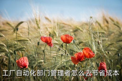 工廠自動化部門管理者怎么去節(jié)省成本