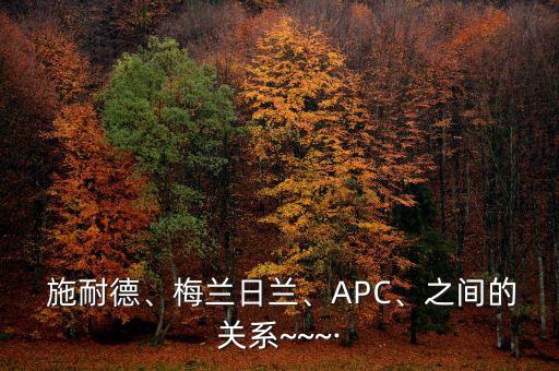  施耐德、梅蘭日蘭、APC、之間的關(guān)系~~~·