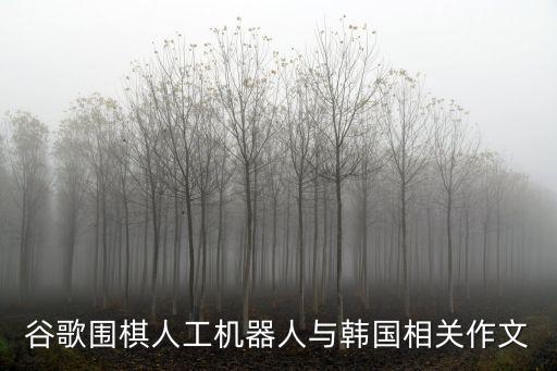 谷歌圍棋人工機(jī)器人與韓國(guó)相關(guān)作文