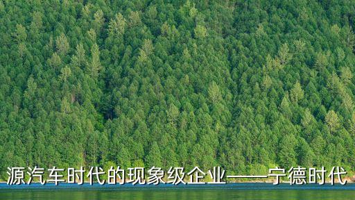 源汽車時代的現(xiàn)象級企業(yè)——寧德時代