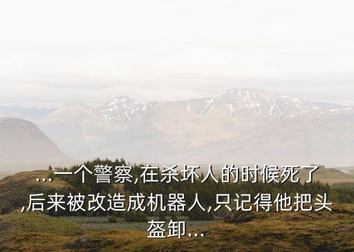 ...一個警察,在殺壞人的時候死了,后來被改造成機器人,只記得他把頭盔卸...