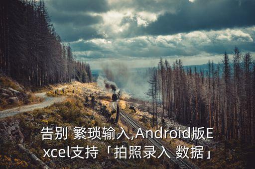 告別 繁瑣輸入,Android版Excel支持「拍照錄入 數(shù)據(jù)」