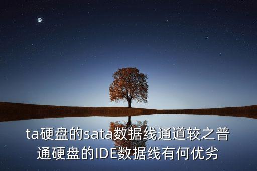 ta硬盤(pán)的sata數(shù)據(jù)線通道較之普通硬盤(pán)的IDE數(shù)據(jù)線有何優(yōu)劣