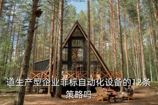 道生產(chǎn)型企業(yè)非標(biāo)自動(dòng)化設(shè)備的12條策略嗎