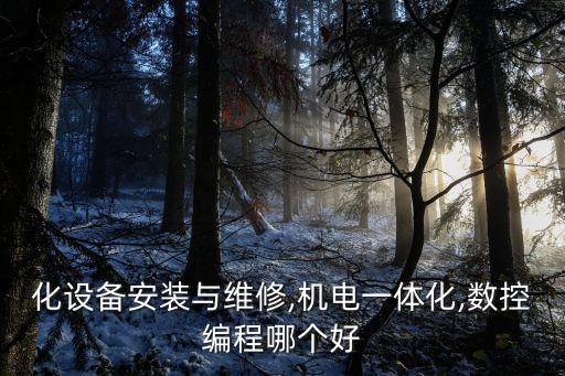 化設(shè)備安裝與維修,機電一體化,數(shù)控編程哪個好