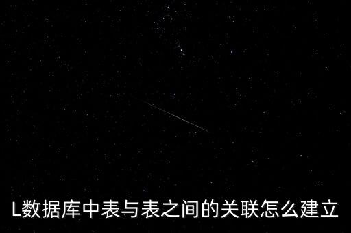 L數(shù)據(jù)庫中表與表之間的關(guān)聯(lián)怎么建立