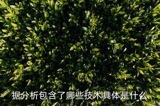 據(jù)分析包含了哪些技術(shù)具體是什么