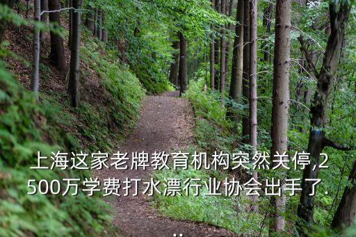  上海這家老牌教育機構突然關停,2500萬學費打水漂行業(yè)協(xié)會出手了...