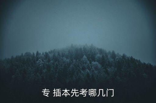 專 插本先考哪幾門