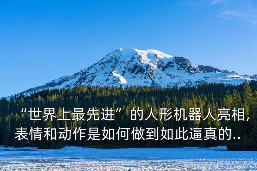 這機器人,仿真機器人來自哪里有哪些特點?