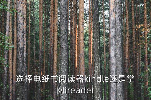 選擇電紙書閱讀器kindle還是掌閱ireader