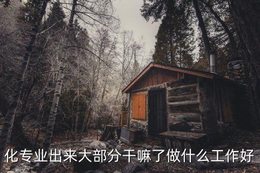 化專業(yè)出來大部分干嘛了做什么工作好