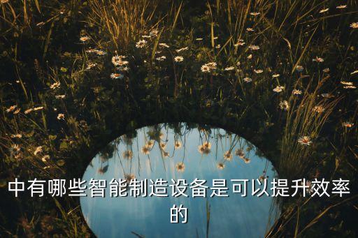 中有哪些智能制造設備是可以提升效率的