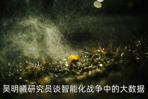 吳明曦研究員談智能化戰(zhàn)爭(zhēng)中的大數(shù)據(jù)