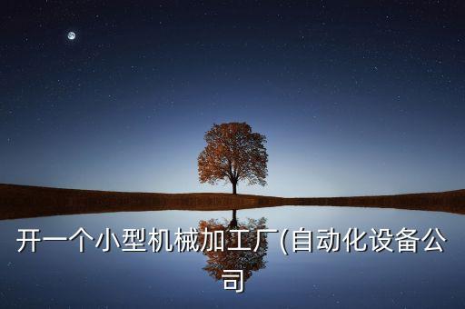 開一個(gè)小型機(jī)械加工廠(自動化設(shè)備公司
