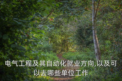 電氣自動(dòng)化就業(yè)打算,電氣工程及其自動(dòng)化就業(yè)前景如何?