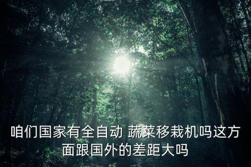 咱們國(guó)家有全自動(dòng) 蔬菜移栽機(jī)嗎這方面跟國(guó)外的差距大嗎