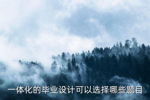 一體化的畢業(yè)設(shè)計(jì)可以選擇哪些題目