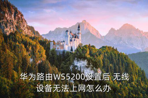 華為路由WS5200設(shè)置后 無線設(shè)備無法上網(wǎng)怎么辦