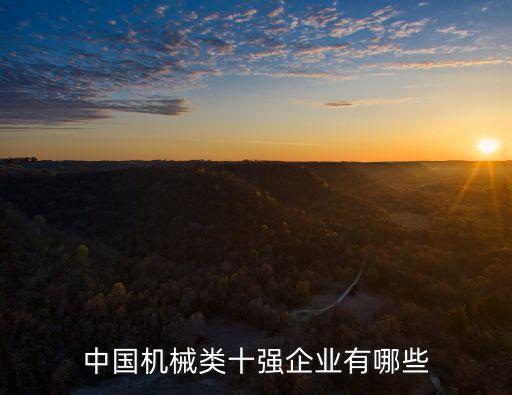 中國機械類十強企業(yè)有哪些