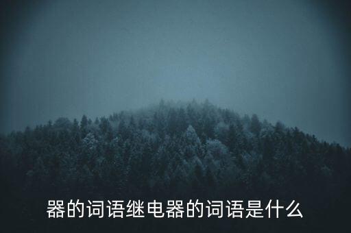 器的詞語繼電器的詞語是什么