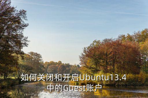如何關(guān)閉和開啟Ubuntu13.4中的Guest賬戶