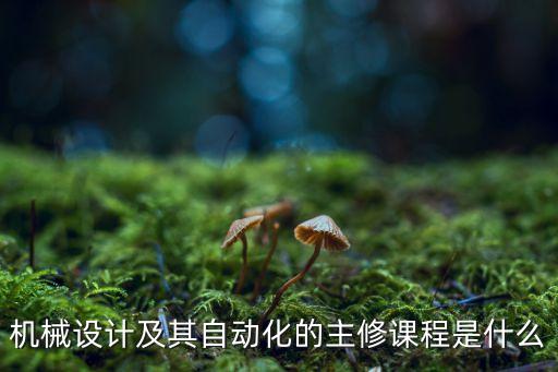 機(jī)械設(shè)計(jì)及其自動(dòng)化的主修課程是什么