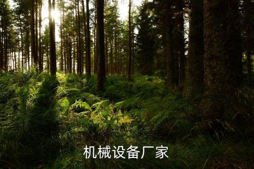 機(jī)械設(shè)備廠家