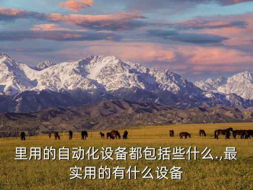 里用的自動化設(shè)備都包括些什么.,最實用的有什么設(shè)備