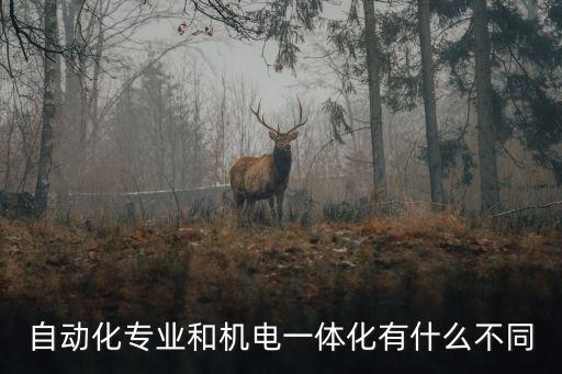 自動化專業(yè)和機(jī)電一體化有什么不同