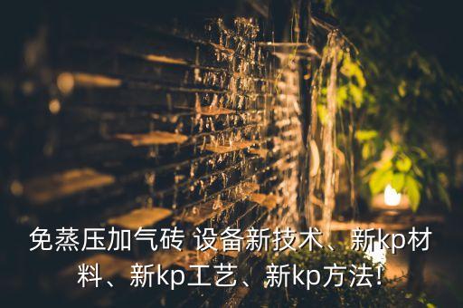 免蒸壓加氣磚 設(shè)備新技術(shù)、新kp材料、新kp工藝、新kp方法!