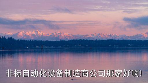 非標(biāo)自動(dòng)化設(shè)備制造商公司那家好啊!