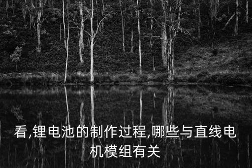 看,鋰電池的制作過程,哪些與直線電機模組有關(guān)