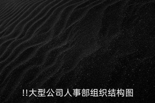 !!大型公司人事部組織結(jié)構(gòu)圖